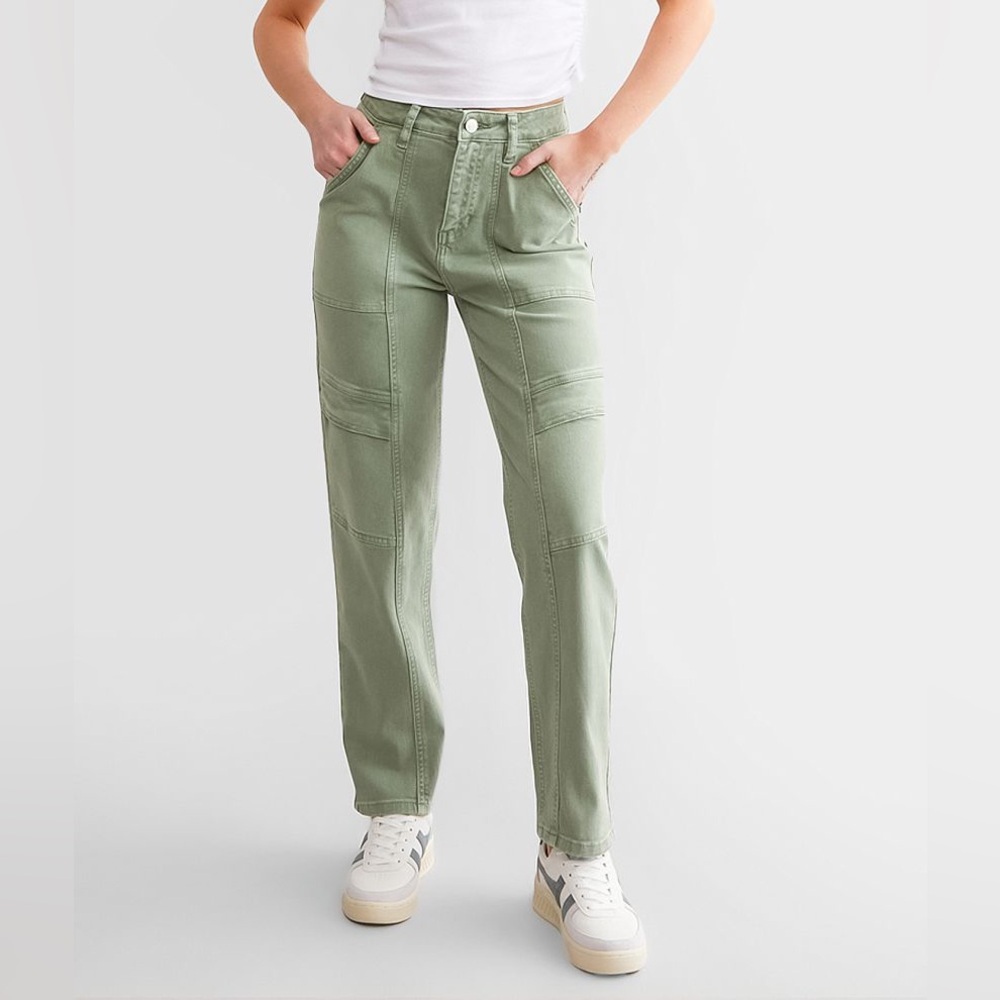 Mica Sap Green Straight Cargo Jeans - NWT - Size 25